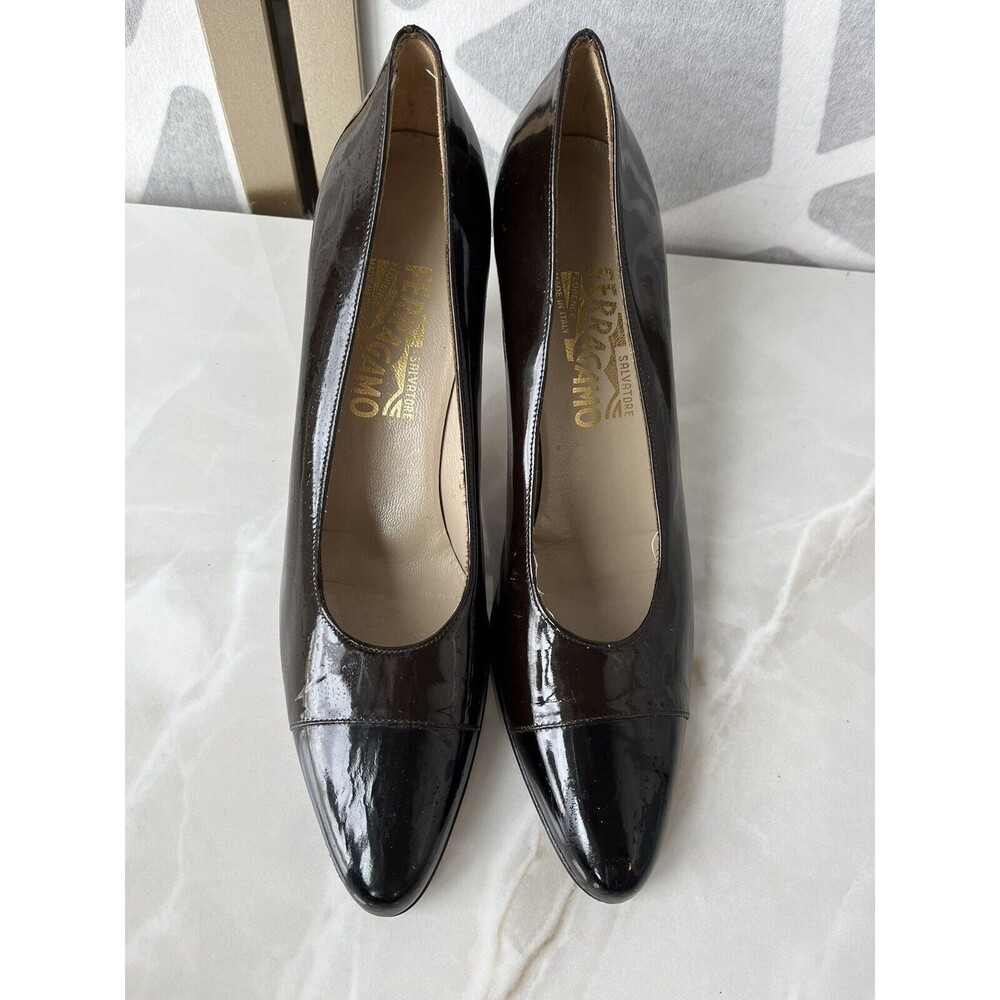 salvatore ferragamo 9.5 AAAA 4A Narrow Wmn Pumps Heels Leather Italy Shoes - Picture 3 of 12